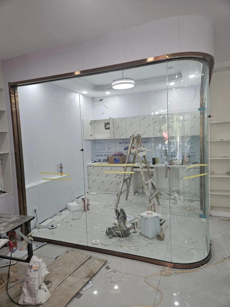 长沙市夹胶玻璃异形展柜玻璃 - 厂家
